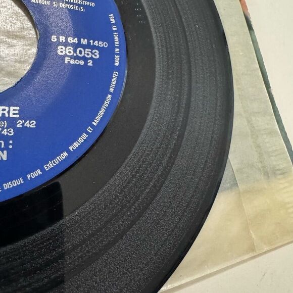Vtg Vinyl Record 45 RPM Alain Barriere Ma Vie Ref 86.053 M RCA 7" Single France - Picture 8 of 8